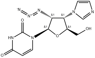 Uridine, 2'-azido-2',3'-dideoxy-3'-(1H-imidazol-1-yl)- (9CI) Structural