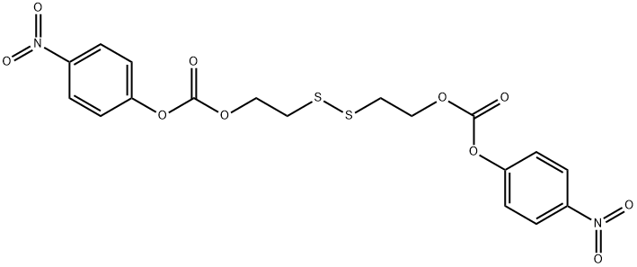 Carbonic acid, C,C'-(dithiodi-2,1-ethanediyl) C,C'-bis(4-nitrophenyl) ester Structural