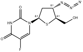 Uridine, 3'-azido-2,3'-dideoxy-5-fluoro-4'-thio- (9CI) Structural