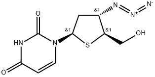 Uridine, 3'-azido-2',3'-dideoxy-4'-thio- (9CI) Structural