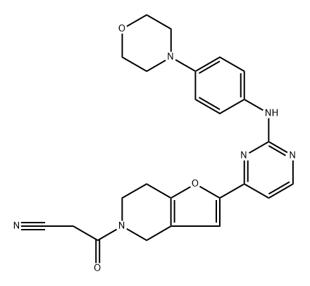 Furo[3,2-c]pyridine-5(4H)-propanenitrile, 6,7-dihydro-2-[2-[[4-(4-morpholinyl)phenyl]amino]-4-pyrimidinyl]-β-oxo- Structural