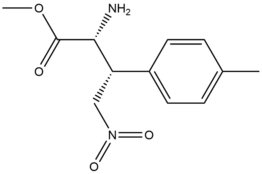 D-Phenylalanine, 4-methyl-β-(nitromethyl)-, methyl ester, threo- (9CI) Structural