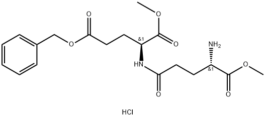 L-Glutamic acid, L-γ-glutamyl-, 1,21-dimethyl 25-(phenylmethyl) ester, hydrochloride (1:1) Structural