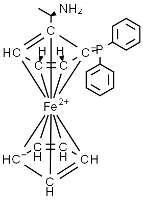 Ferrocene, 1-[(1R)-1-aminoethyl]-2-(diphenylphosphino)- Structural