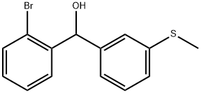 Benzenemethanol, 2-bromo-α-[3-(methylthio)phenyl]- Structural