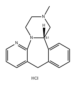 Pyrazino[2,1-a]pyrido[2,3-c][2]benzazepine, 1,2,3,4,10,14b-hexahydro-2-methyl-, hydrochloride (1:1), (14bS)- Structural