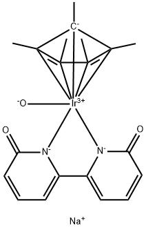 SODIUM(2,2′‐BIPYRIDINE‐6,6′‐DIONATO)(PENTAMETHYLCYCLOPENTADIENYL)HYDROXOIRIDATE(III) Structural