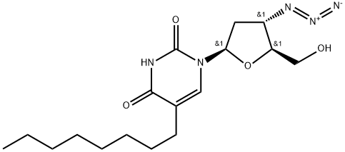 Uridine, 3'-azido-2',3'-dideoxy-5-octyl- (9CI) Structural