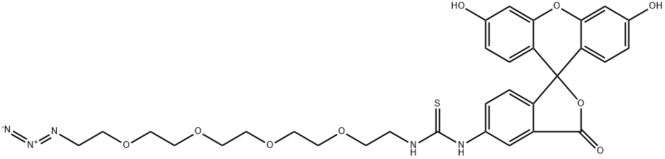 Fluorescein-PEG4-azide Structural