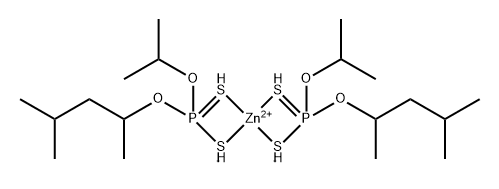 zinc bis[O-(1,3-dimethylbutyl)] bis[O-(isopropyl)] bis(dithiophosphate) Structural