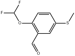 Benzaldehyde, 2-(difluoromethoxy)-5-(methylthio)- Structural