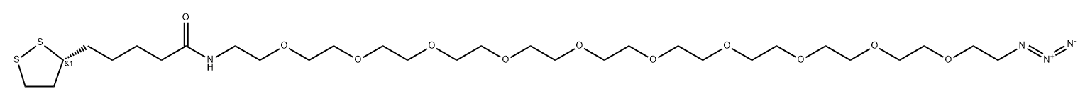 Lipoamido-PEG10-azide Structural