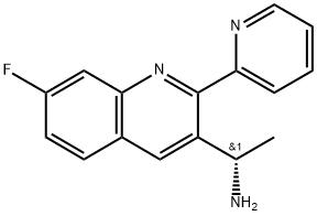 3-?Quinolinemethanamine?, 7-?fluoro-?α-?methyl-?2-?(2-?pyridinyl)?-?, (αS)?- Structural