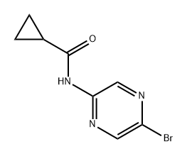 Cyclopropanecarboxamide, N-(5-bromo-2-pyrazinyl)- Structural