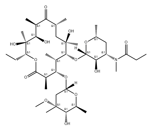 N-Demethyl-N-Propanoyl Erythromycin Structural