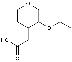 2-(3-Ethoxyoxan-4-yl)acetic acid Structural