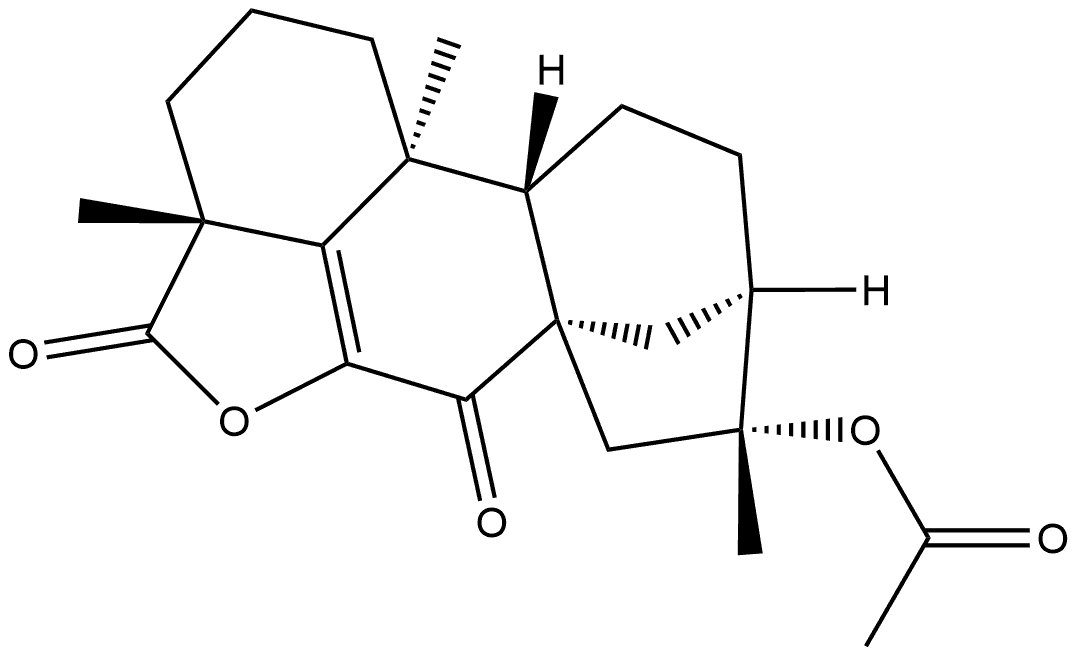 Kaur-5-en-18-oic acid, 16-(acetyloxy)-6-hydroxy-7-oxo-, γ-lactone, (4α)- (9CI) Structural