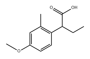 Benzeneacetic acid, α-ethyl-4-methoxy-2-methyl- Structural