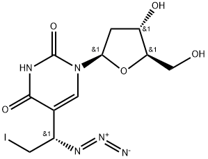 Uridine, 5-(1-azido-2-iodoethyl)-2'-deoxy-, (S)- (9CI) Structural