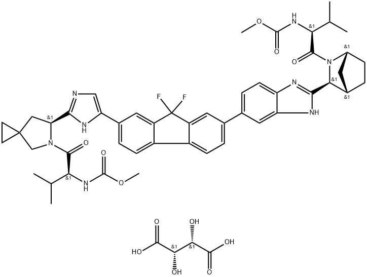 Ledipasvir (D-tartrate) Structural