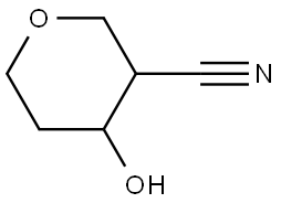 4-Hydroxytetrahydro-2H-pyran-3-carbonitrile Structural