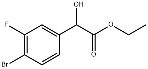 Ethyl 4-bromo-3-fluoro-α-hydroxybenzeneacetate Structural