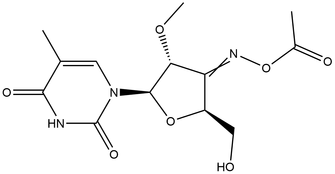 Uridine, 3'-[(acetyloxy)imino]-3'-deoxy-5-methyl-2'-O-methyl- (9CI) Structural