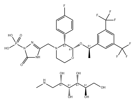 Fosaprepitant Dimeglumine (1R,2S,3R) isomer Structural