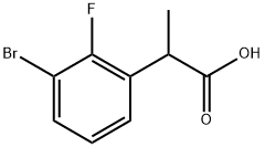 Benzeneacetic acid, 3-bromo-2-fluoro-α-methyl- Structural
