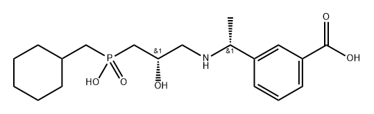 Benzoic acid, 3-[(1R)-1-[[(2S)-3-[(cyclohexylmethyl)hydroxyphosphinyl]-2-hydroxypropyl]amino]ethyl]- Structural