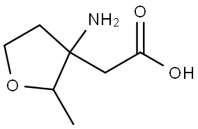 2-(3-Amino-2-methyloxolan-3-yl)acetic acid Structural
