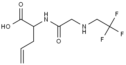 2-{2-[(2,2,2-Trifluoroethyl)amino]acetamido}pent-4-enoic acid Structural