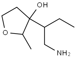 3-(1-Aminobutan-2-YL)-2-methyloxolan-3-OL Structural