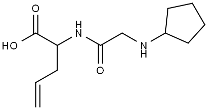 2-[2-(Cyclopentylamino)acetamido]pent-4-enoic acid Structural