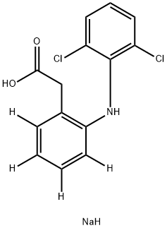 Diclofenac-d4 Sodium Salt (phenyl-d4-acetic) Structural