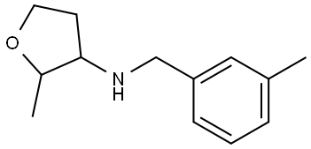 2-Methyl-N-[(3-methylphenyl)methyl]oxolan-3-amine Structural