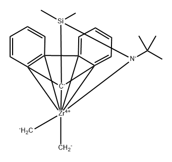 Zirconium, [N-(1,1-dimethylethyl)-1-[(4a,4b,8a,9,9a-η)-9H-fluoren-9-yl]-1,1-dimethylsilanaminato(2-)]dimethyl- (9CI) Structural