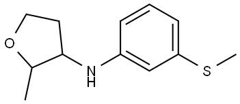 2-Methyl-N-[3-(methylsulfanyl)phenyl]oxolan-3-amine Structural