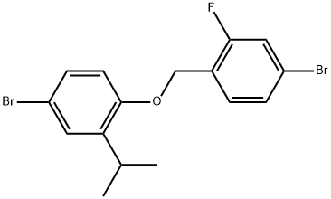 Benzene, 4-bromo-1-[(4-bromo-2-fluorophenyl)methoxy]-2-(1-methylethyl)- Structural