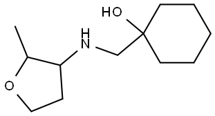 1-{[(2-Methyloxolan-3-yl)amino]methyl}cyclohexan-1-ol Structural
