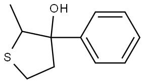 2-Methyl-3-phenylthiolan-3-ol Structural