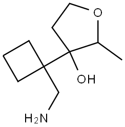 3-[1-(Aminomethyl)cyclobutyl]-2-methyloxolan-3-ol Structural