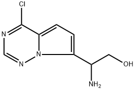 Pyrrolo[2,1-f][1,2,4]triazine-7-ethanol, β-amino-4-chloro- Structural