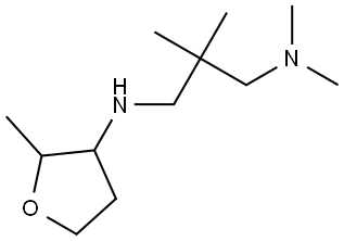 {2,2-Dimethyl-3-[(2-methyloxolan-3-yl)amino]propyl}dimethylamine Structural