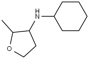 N-cyclohexyl-2-methyloxolan-3-amine Structural