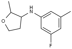 N-(3-Fluoro-5-methylphenyl)-2-methyloxolan-3-amine Structural
