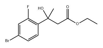 Ethyl 3-(4-bromo-2-fluorophenyl)-3-hydroxybutanoate Structural