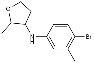 N-(4-Bromo-3-methylphenyl)-2-methyloxolan-3-amine Structural