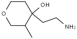 4-(2-Aminoethyl)-3-methyloxan-4-ol Structural