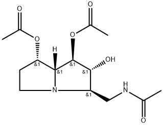 Acetamide, N-1,7-bis(acetyloxy)hexahydro-2-hydroxy-1H-pyrrolizin-3-ylmethyl-, 1R-(1.alpha.,2.beta.,3.alpha.,7.beta.,7a.alpha.)- Structural